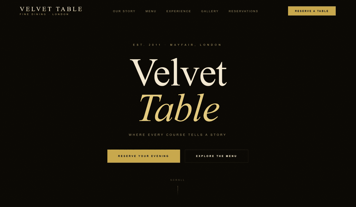 Velvet Table
